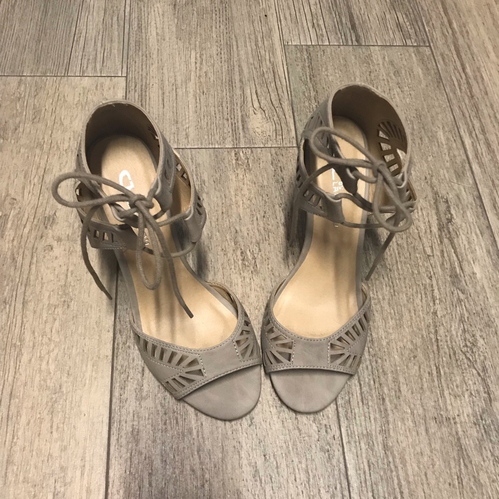 Lace Up Wedges